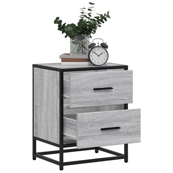 vidaXL Table de chevet sonoma gris 40x31x50 cm bois d'ing&eacute;nierie