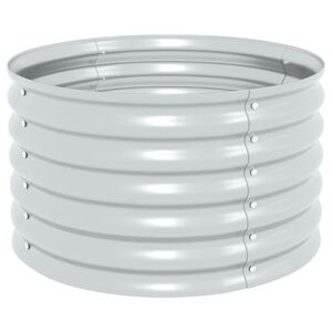 vidaXL Lit sur&eacute;lev&eacute; de jardin 80x80x44 cm Acier galvanis&eacute; Argent&eacute;