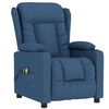 vidaXL Fauteuil de massage Bleu Tissu