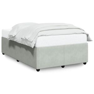 vidaXL Cadre de lit sans matelas gris clair 120x200 cm velours