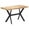 vidaXL Table &agrave; manger 120x60x75 cm Bois de manguier massif brut