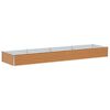 vidaXL Jardini&egrave;re sur&eacute;lev&eacute;e 390 x 100 x 36 cm Acier galvanis&eacute;