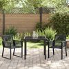 vidaXL Ensemble de salle &agrave; manger pour jardin 3 pcs Noir