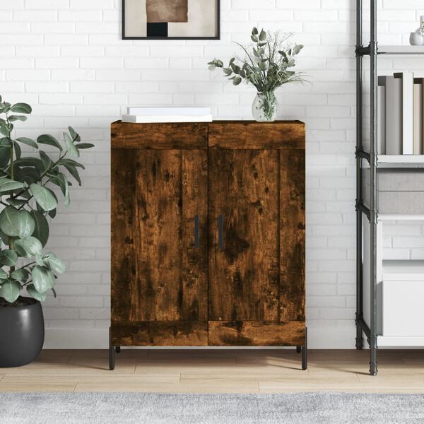 vidaXL Buffet ch&ecirc;ne fum&eacute; 69,5x34x90 cm bois d'ing&eacute;nierie