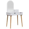 vidaXL Ensemble de Coiffeuse FAUSKE 3 pc Blanc 76 x 50 x 143 cm