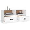 vidaXL Meuble TV blanc brillant 93x35,5x45 cm bois d'ing&eacute;nierie