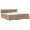 vidaXL Lit avec rangement et matelas Cappuccino 200 x 200 cm