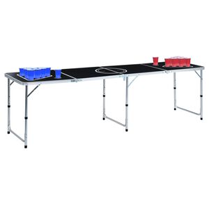 vidaXL Table de bi&egrave;re-pong pliable avec tasses et balles 240 cm