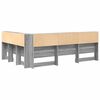 vidaXL T&ecirc;te de lit de rangement Gris Sonoma 135 cm Bois d'ing&eacute;nierie