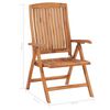 vidaXL Chaises de jardin lot de 2 avec coussins bleu Bois de teck
