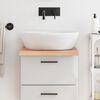 vidaXL Comptoir de salle de bain marron 40x60x(2-4) cm bois trait&eacute;