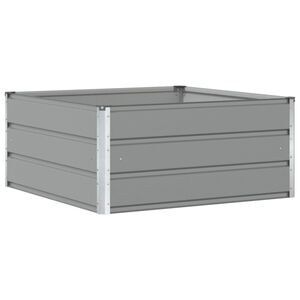 vidaXL Jardini&egrave;re Gris clair 100 x 100 x 45 cm Acier