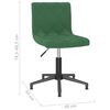 vidaXL Chaises pivotantes &agrave; manger lot de 4 vert fonc&eacute; velours