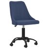 vidaXL Chaises pivotantes &agrave; manger lot de 2 bleu tissu