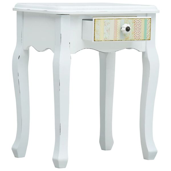 vidaXL Table de chevet Blanc 40x30x50,5 cm Bois