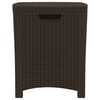 vidaXL Bo&icirc;te de rangement de jardin 39x39x46 cm Rotin PP Marron