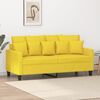 vidaXL Canap&eacute; &agrave; 2 places Jaune clair 140 cm Tissu