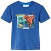 T-shirt enfants m&eacute;lange bleu fonc&eacute; 128