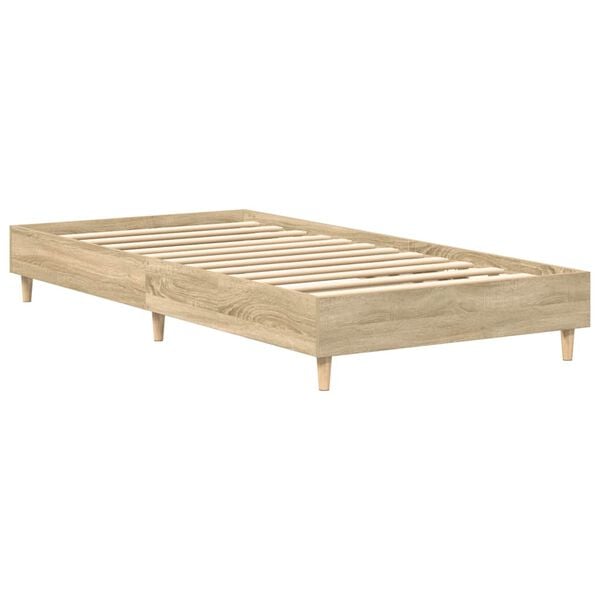 vidaXL Cadre de lit sans matelas ch&ecirc;ne sonoma 90x200 cm