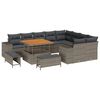 vidaXL Ensemble de canap&eacute; de jardin 12 pc Gris polyrotin