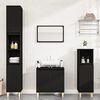 vidaXL Ensemble de meubles salle de bain 2 pcs noir bois d'ing&eacute;nierie