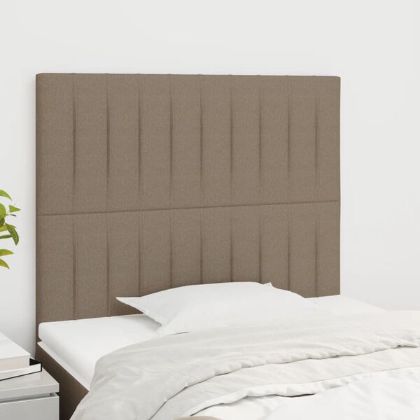 vidaXL T&ecirc;te de lit Taupe 100x5x118/128 cm Tissu