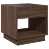 vidaXL Table basse avec LED infini ch&ecirc;ne marron 50x50x50 cm