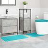 vidaXL Ensemble de tapis de bain antid&eacute;rapants 3 pcs Turquoise PP