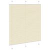 vidaXL Store pliss&eacute; cr&egrave;me 120x100cm largeur du tissu 119,4cm polyester