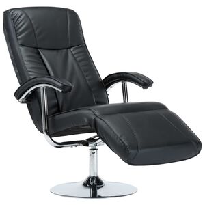 vidaXL Fauteuil TV noir similicuir