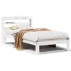 vidaXL Cadre de lit avec t&ecirc;te de lit sans matelas blanc 75x190 cm