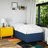 vidaXL Cadre de lit sans matelas bleu 90x200 cm tissu