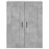 vidaXL Buffet haut Gris b&eacute;ton 69,5x34x180 cm Bois d'ing&eacute;nierie