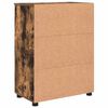 vidaXL Cabinet de salle de bain avec porte Ch&ecirc;ne fum&eacute; 60 x 35 x 80 cm