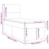 vidaXL Sommier &agrave; lattes de lit et matelas Gris clair 90x190 cm Velours