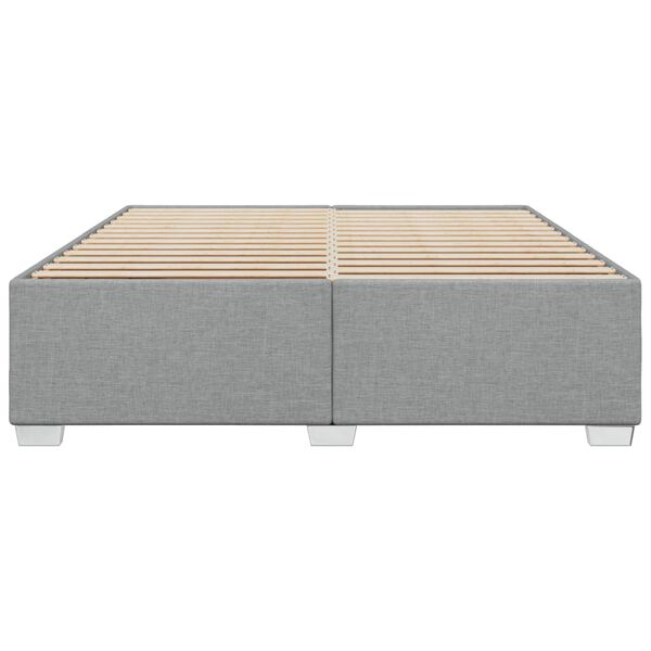 vidaXL Cadre de lit sans matelas gris clair 200x200 cm tissu