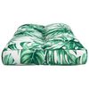 vidaXL Coussin de palette motif de feuilles 70x40x12 cm tissu