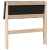 vidaXL T&ecirc;te de lit capitonn&eacute;e Gris fonc&eacute; 80 cm Pin massif