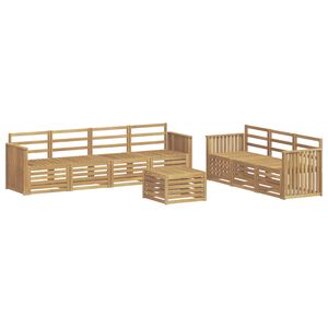 vidaXL Ensembles de canap&eacute;s 8 pc Blanc Bois d'Acacia Massif