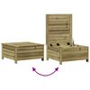 vidaXL Salon de jardin 4 pcs avec coussins bois de pin impr&eacute;gn&eacute;