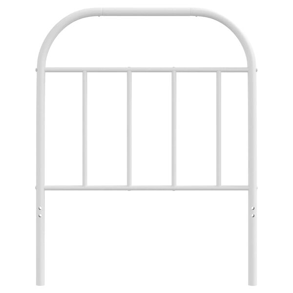vidaXL T&ecirc;te de lit m&eacute;tal blanc 75 cm