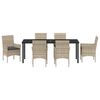vidaXL Ensemble de salle &agrave; manger pour jardin 7 pcs Gris clair
