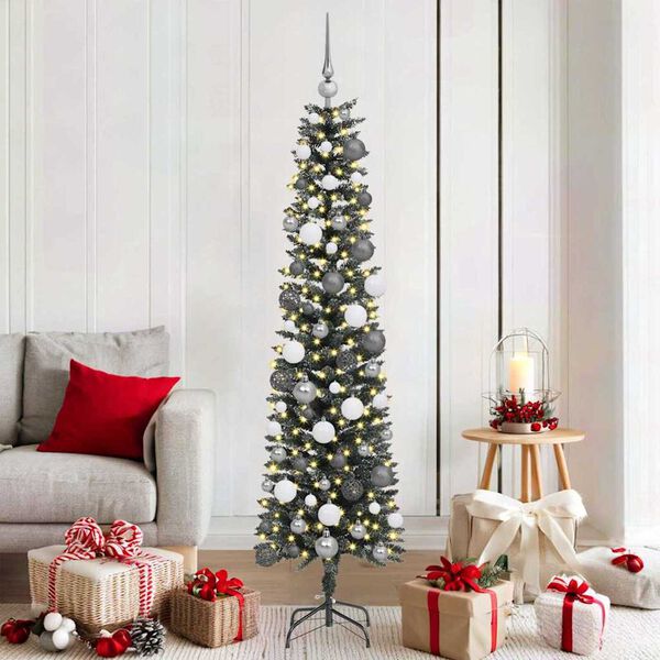 vidaXL Sapin de No&euml;l artificiel Vert 180 cm PVC, plastique et acier