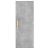 vidaXL Buffet haut Gris b&eacute;ton 34,5x34x180 cm Bois d'ing&eacute;nierie