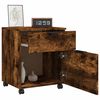 vidaXL Classeur mobile avec roues Ch&ecirc;ne fum&eacute; 45x38x54 cm Bois