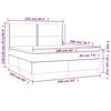 vidaXL Sommier &agrave; lattes de lit matelas LED Cr&egrave;me 160x200 cm Tissu