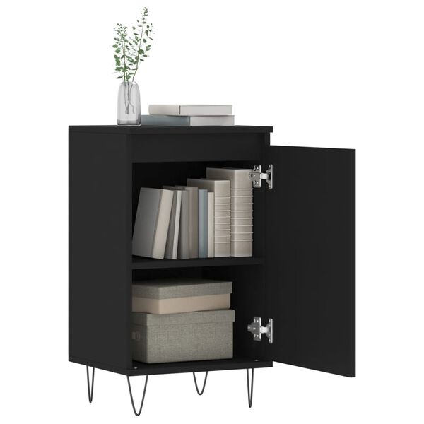 vidaXL Buffets 2 pcs noir 40x35x70 cm bois d&rsquo;ing&eacute;nierie