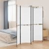 vidaXL Cloison de s&eacute;paration 4 panneaux Blanc 200x180 cm Tissu