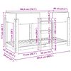 vidaXL Lit Superpos&eacute; pour Enfants avec matelas Bois ancien 90 x 200 cm