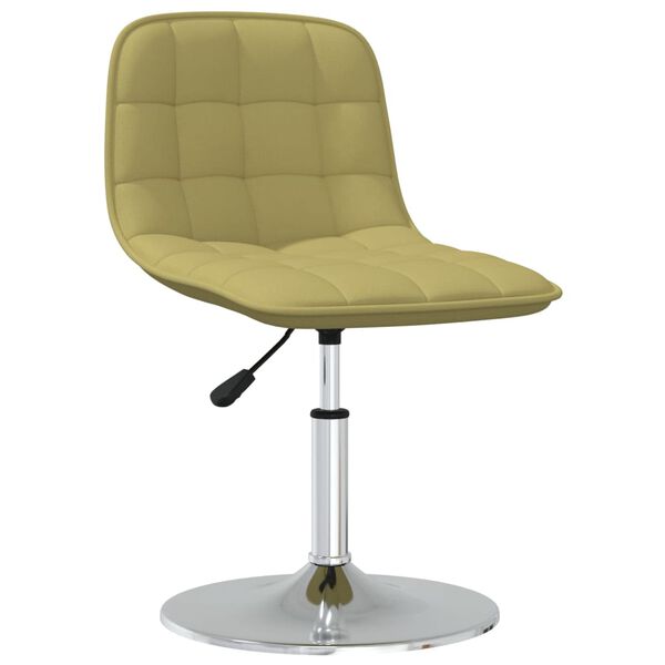 vidaXL Chaises pivotantes &agrave; manger lot de 4 vert tissu